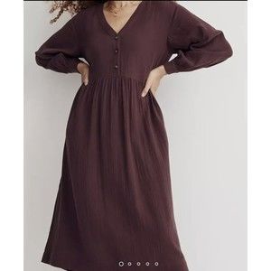Madewell Women's Maxi Dress in Deep Brown